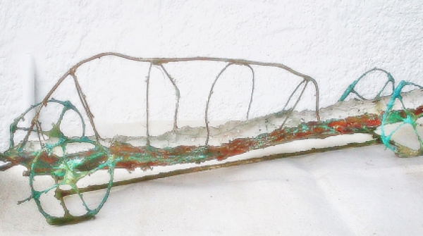 CANOA REAL, bronce, 39 x 150 x 31 cm